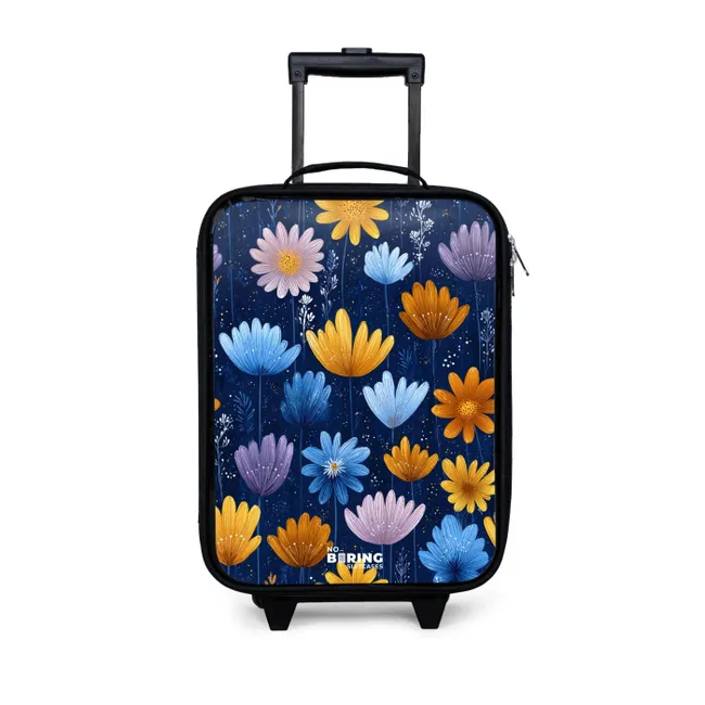 Kids’ Suitcase - Flowers on a dark blue background