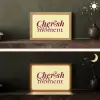 Cherish every moment - Cocktailglas - Geel Light Box met kabel (Tafellamp) klein -sfeer3