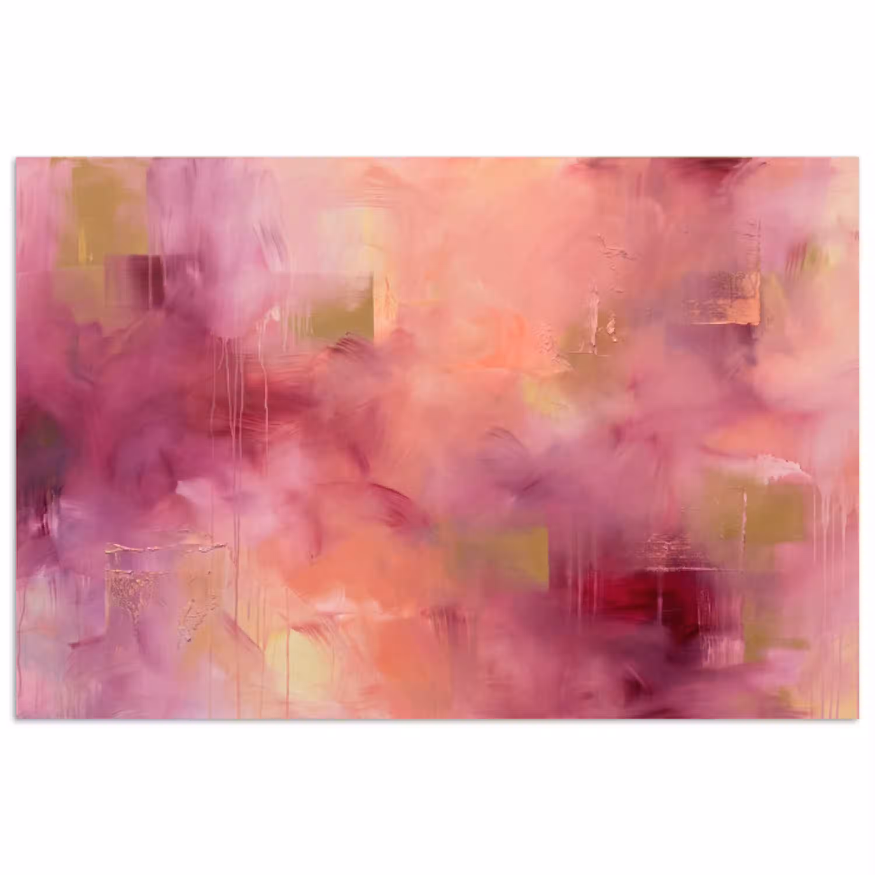 Abstract - Kleuren - Modern - Roze - Paars poster papier klein -3d