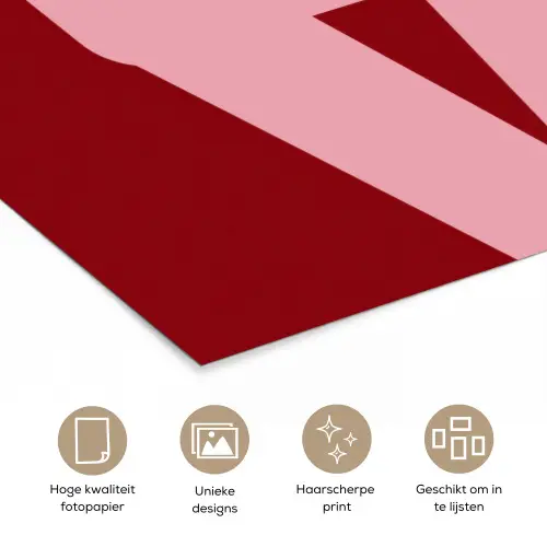 Love - Rood - Blokletters poster papier klein -closeup_NL