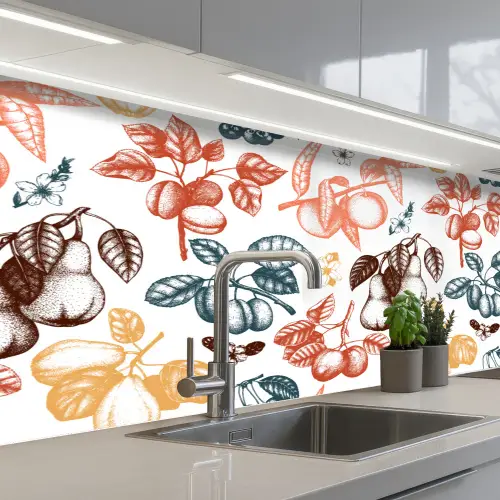 Fruit - Vintage - Boom - Design keuken achterwand 2 middel 871 -3d_schuin