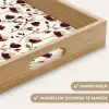 Bloemen - Botanisch - Bordeaux Dienblad Rechthoek middel 911 -USP_HandgreepNL