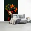 Vrouw - Rood - Groen - Druiven fotobehang vinyl groot -slaapkamer
