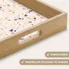 Terrazzo -  Patroon - Kleurrijk - Indigo Dienblad Rechthoek middel 911 -USP_HandgreepNL