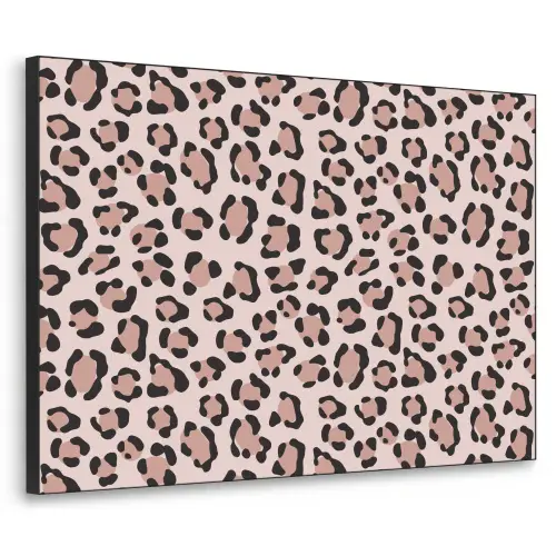 Vlekken - Beige - Luipaard Textielframe zwart klein 947 -3d