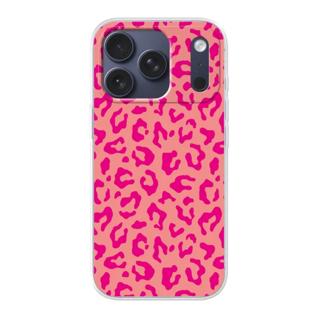 Telefoonhoesje - Panterprint - Roze - Dierenprint - Minimalistisch