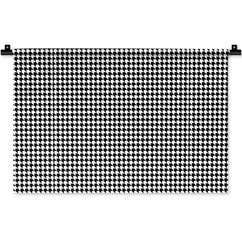 Zwart - Wit - Design - Geometrie - Patroon Wandkleed katoen klein 269 -zz3d