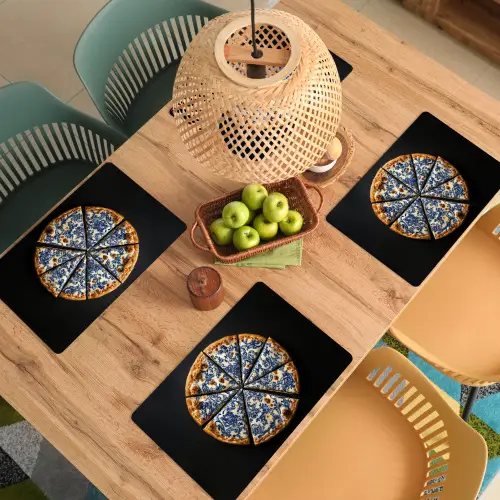 Pizza - Eten - Delftsblauw Placemat vinyl groot -zzsfeer5_Kitchenyeah-website