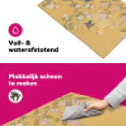 IJsvogels - Bloesem - Geel Inductie beschermer vinyl 3mm klein -wsfeer6_website