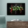 Chilipepers - Basilicum - Blaadjes - Rood canvas 2cm klein -sfeer4