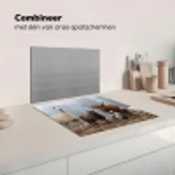 Boerderijdieren - Groep - Mist - Natuur - Rustiek Inductie beschermer vinyl 3mm middel -wsfeer7_website