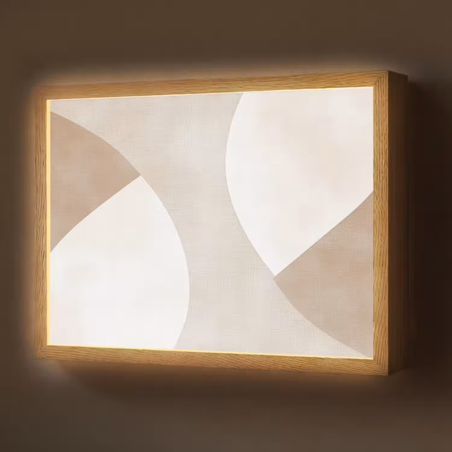 Lightbox - Wandlamp - Bruin - Japandi - Abstract