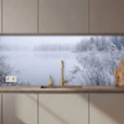 Riet - Bevroren - Winter - Natuur keuken achterwand 2 middel zz_3dshopping