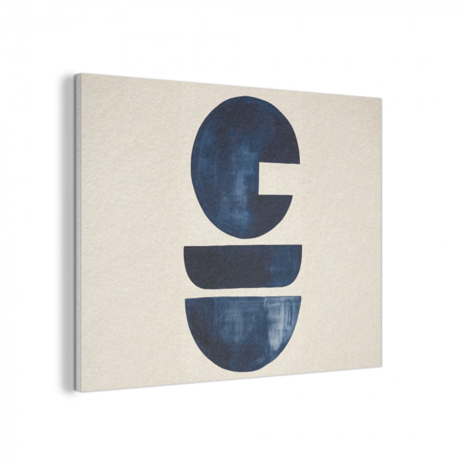 Vormen - Blauw - Abstract PET vilt klein -3d