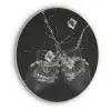 Whiskyglazen - Ijs - Spetters - Zwart Akoestische PET Vilt - Rond klein -3d