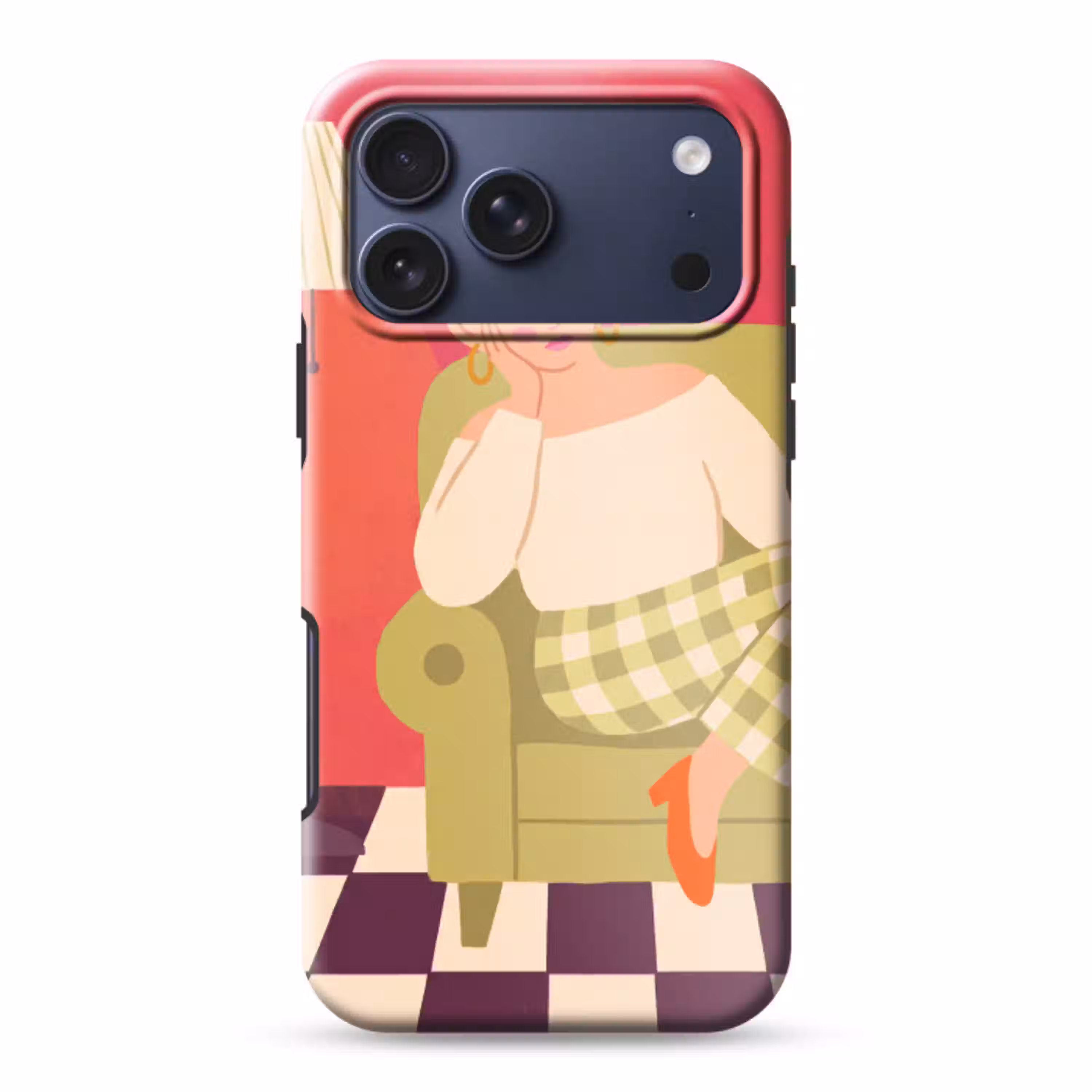 Vrouw - Rust - Interieur - Modern - Kunst Toughcase MagSafe Apple iPhone 17 Pro Max klein -3d