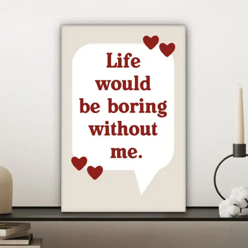Quote - Tekstballon - Hartjes canvas 2cm klein -sfeer6
