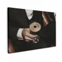 Hartje - Cocktail - Espresso Martini - Hand Tuinposter op houten frame 2 cm dik klein -3d