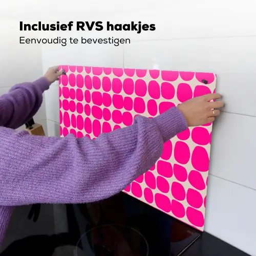 Stippen - Patroon - Roze Inductie beschemer met haakjes klein 777 -ky-ophangen-nl