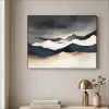 Bergen - Donkerblauw - Landschap Textielframe - compleet frame klein -sfeer2