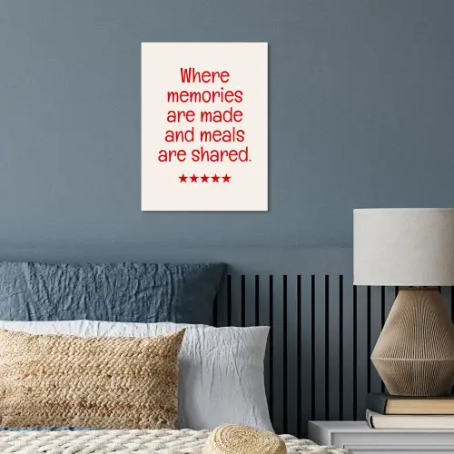 Quote - Sterren - Rood - Memories poster papier klein -sfeer2