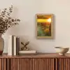 Zon - Strand - Duin - Horizon - Gras - Pad - Oranje Light Box met kabel (Tafellamp) klein -sfeer2