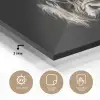 Schotse hooglander - Goud - Hoorns - Zwart wit - Koe - Dieren plexiglas 5mm klein -sfeer2