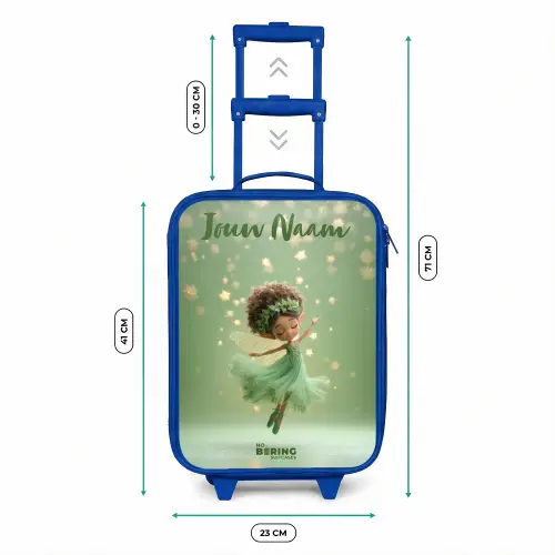 Dansende fee in groen licht Kinderkoffer - Blauw klein -productfoto_formaten