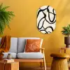 Abstract - Lijnen - Modern - Beige Wandcirkel Ovaal Forex klein -sfeer4