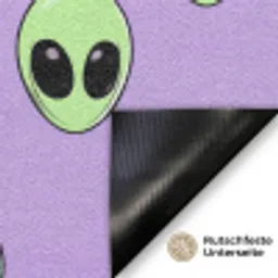 Alien - Retro - Lila Deurmat klein 898 -antislip_DE