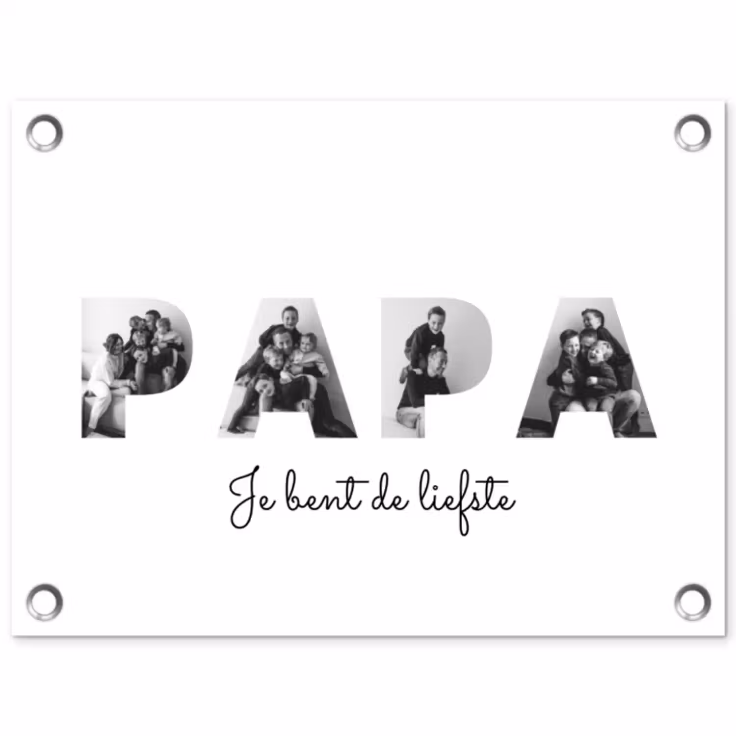 Gepersonaliseerde tuinposter - Papa - Lettercollage