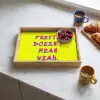 Quote - Minimalistisch - Kleurrijk Dienblad Rechthoek middel -sfeer2