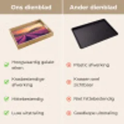 Lavendelveld - Zonsondergang - Paars Dienblad Rechthoek middel -USP_VergelijkingNL