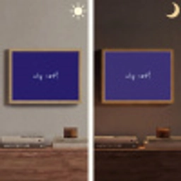 Why not - Blauw - Handgeschreven Light Box met batterij (Wandlamp) middel -sfeer3
