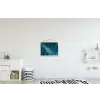 Vrouw - Water - Bikini - Oranje textielposter latten blank klein -kinderkamer