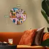 Kleurrijk - Roze - Oranje - Geel - Bloemen Wandcirkel Organisch Forex 3mm klein -sfeer3