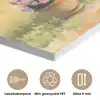 Houten bankje - Bloempotten - Landschap PET vilt klein -closeup_NL