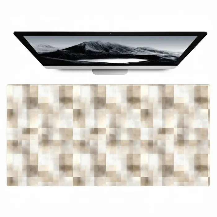 Textuur - Linnen - Beige Muismat XXL klein 681 -zzz3d