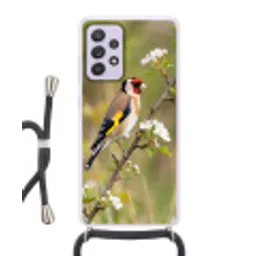 Putter - Bloesem - Lente - Natuur - Kleurrijk Hoesje Samsung Galaxy A52 5G met koord klein -3d