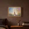 Eiffeltoren - Schilderij - Olieverf - Parijs Light Box met batterij (Wandlamp) middel -sfeer4