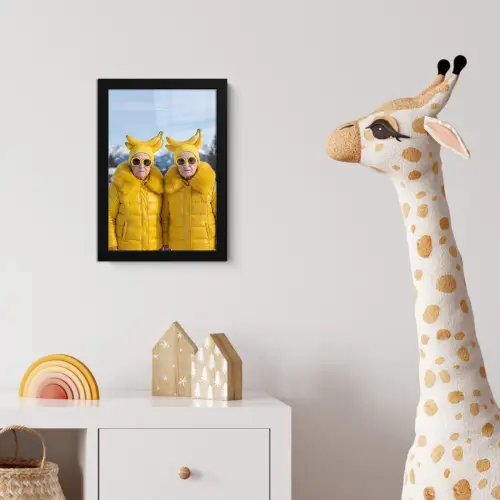 Vrouwen - Bananen - Geel fotolijst zwart zonder passe partout klein -usfeer4_kinderkamer