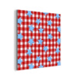Ruit - Sterren - Rood aluminium wit klein 46 -3d