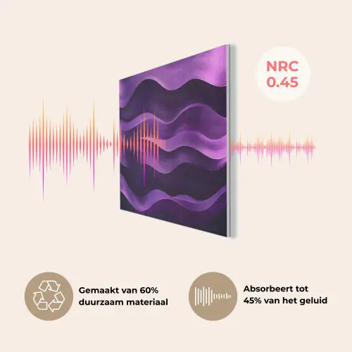 Golven - Abstract - Paars PET vilt klein -USP_NL