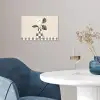 Vaas - Geruit - Groen - Bloem poster papier klein -sfeer3