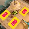 Dream big - Geel - Roze Placemat vinyl groot -zzsfeer5_Kitchenyeah-website