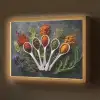 Lepels - Wit - Poeder - Kruiden Light Box met batterij (Wandlamp) middel -z3d_website