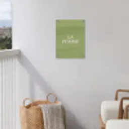 Appel - Groen - Minimalistisch tuinposter los doek klein -sfeer8