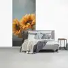 Zonnebloemen - Geel - Wazig fotobehang vinyl groot -slaapkamer