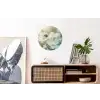 Lieveheersbeestje - Bloemen - Wit Wandcirkel aluminium klein -kantoor