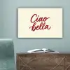 Ciao bella - Rood - Wit - Minimalistisch canvas 2cm klein -sfeer4
